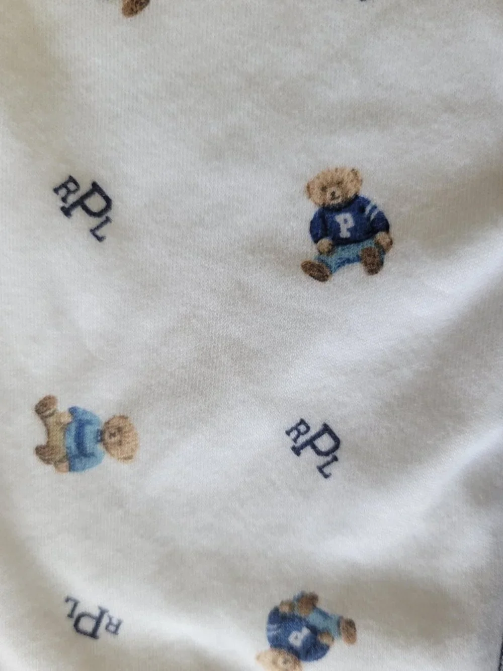 Ralph Lauren Teddy Bear Print  Cotton Footie Coverall Baby 3M